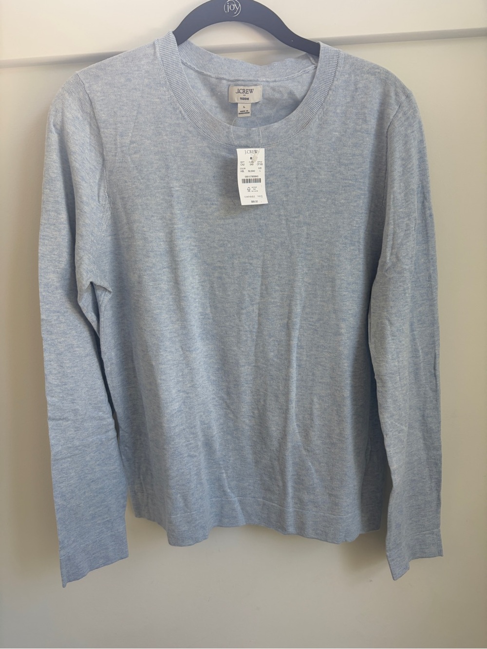 J Crew Factory Teddie sweater, light Heather blue
